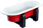Стальная ванна BLB Duo Comfort Oval Woodline 180x80 (красный металлик)