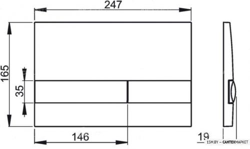 Панель смыва Alcaplast M1718 (черный) фото 2