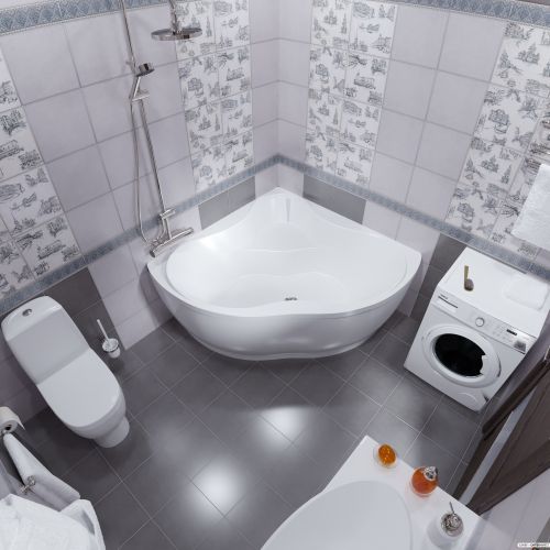 Акриловая ванна Triton Медея 142x142 (с ножками экраном и сифоном) фото 5