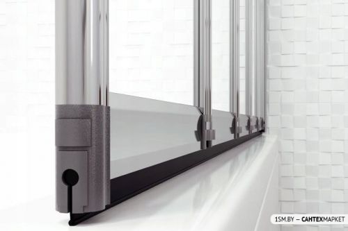 Стеклянная шторка для ванны Rea Idea 120 (хром/прозрачное стекло) фото 4