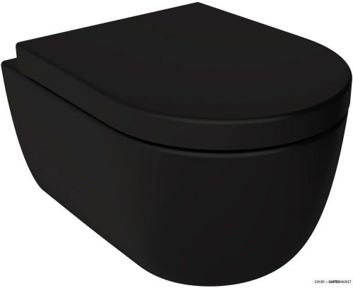 Подвесной унитаз Bocchi V-Tondo Rimless (черный матовый) 1417-004-0129