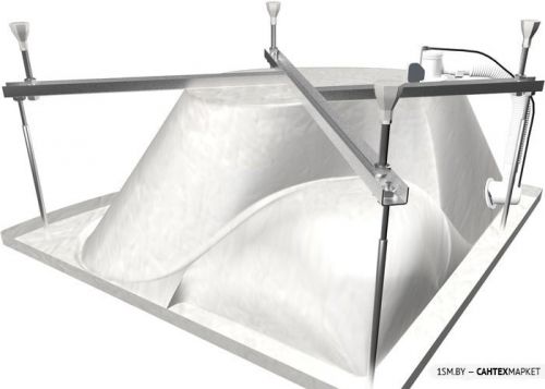 Акриловая ванна Triton Синди 125x125 (с ножками, экраном и сифоном) фото 3