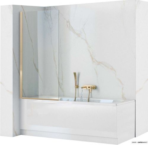 Стеклянная шторка для ванны Rea Elegant 70 (золото/прозрачное стекло)