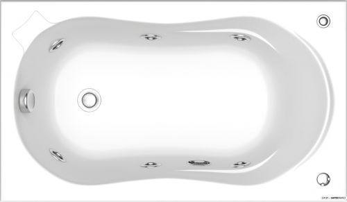 Акриловая ванна BAS Кэмерон Стандарт Плюс 120x70 (каркас)