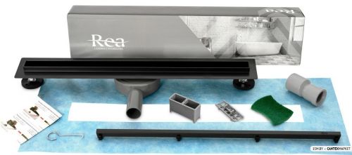 Трап для душа Rea Neo Slim Pro 100 см (черный) фото 4